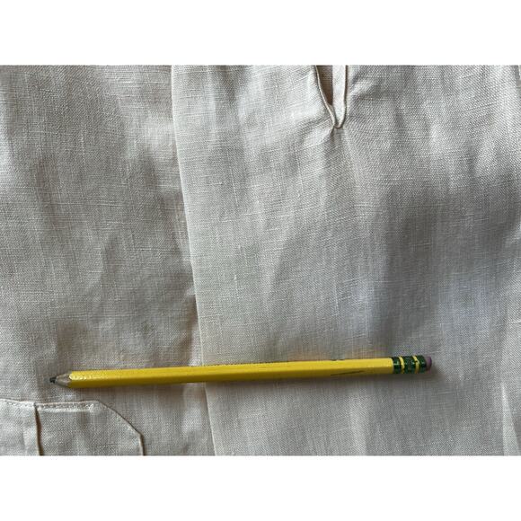 Soft Surroundings Linen button down tunic unique beige waist adjustable Sz-M - Picture 7 of 10